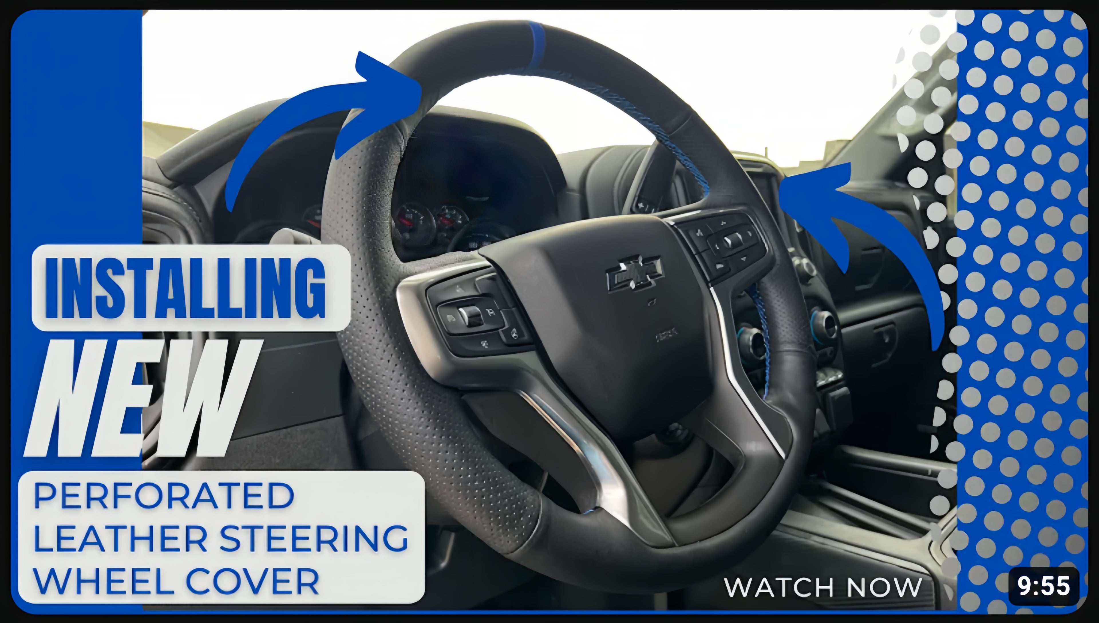 Load video: Installing New Perforated Leather Steering Wheel Cover (From East Detailing)